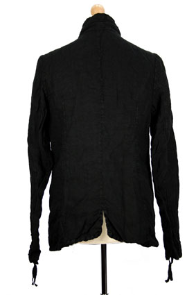 Pal Offner Jacket Black linen jacket view 3 Pal Offner Jacket Black linen jacket view 3